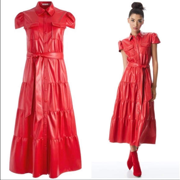 Alice + Olivia Dresses & Skirts - Alice and Olivia “Miranda Vegan Leather Dress”